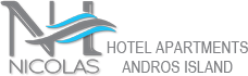 ξενοδοχείο στο κορθί - άνδρος - Nicolas Hotel Apartments